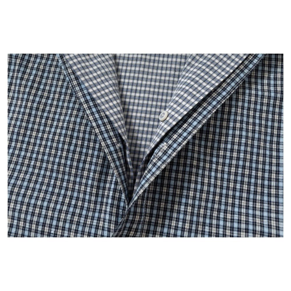 Fake Two Piece Deconstructed Plaid Shirt - Thrashink