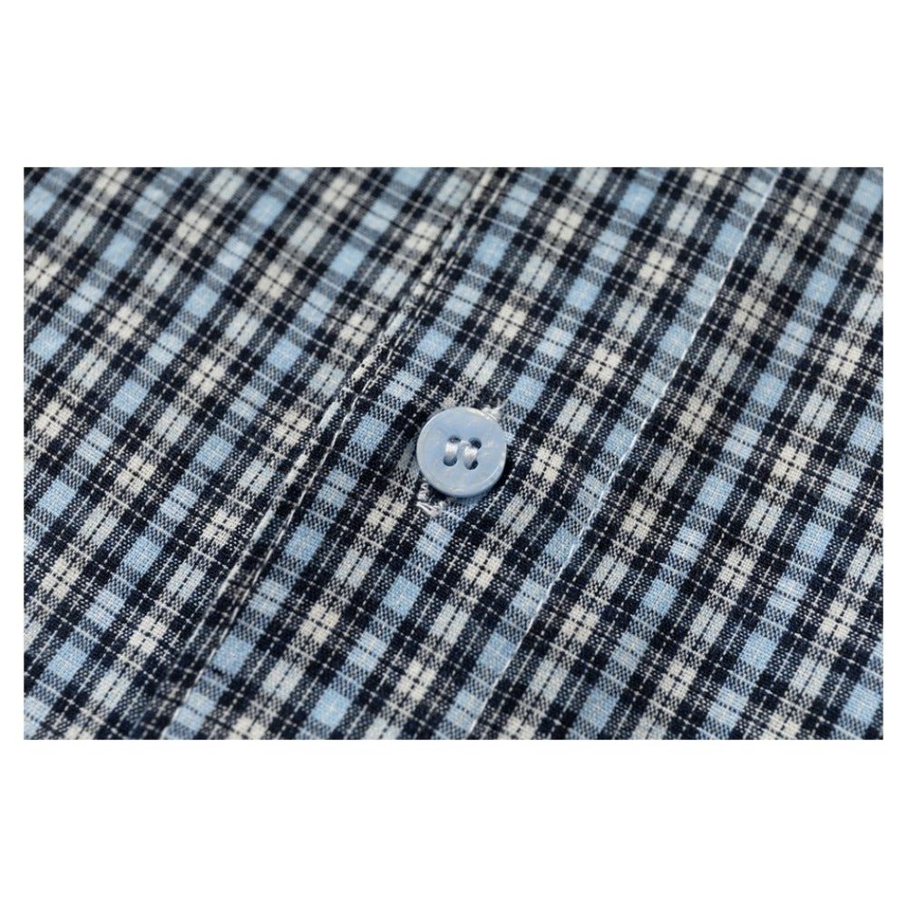 Fake Two Piece Deconstructed Plaid Shirt - Thrashink