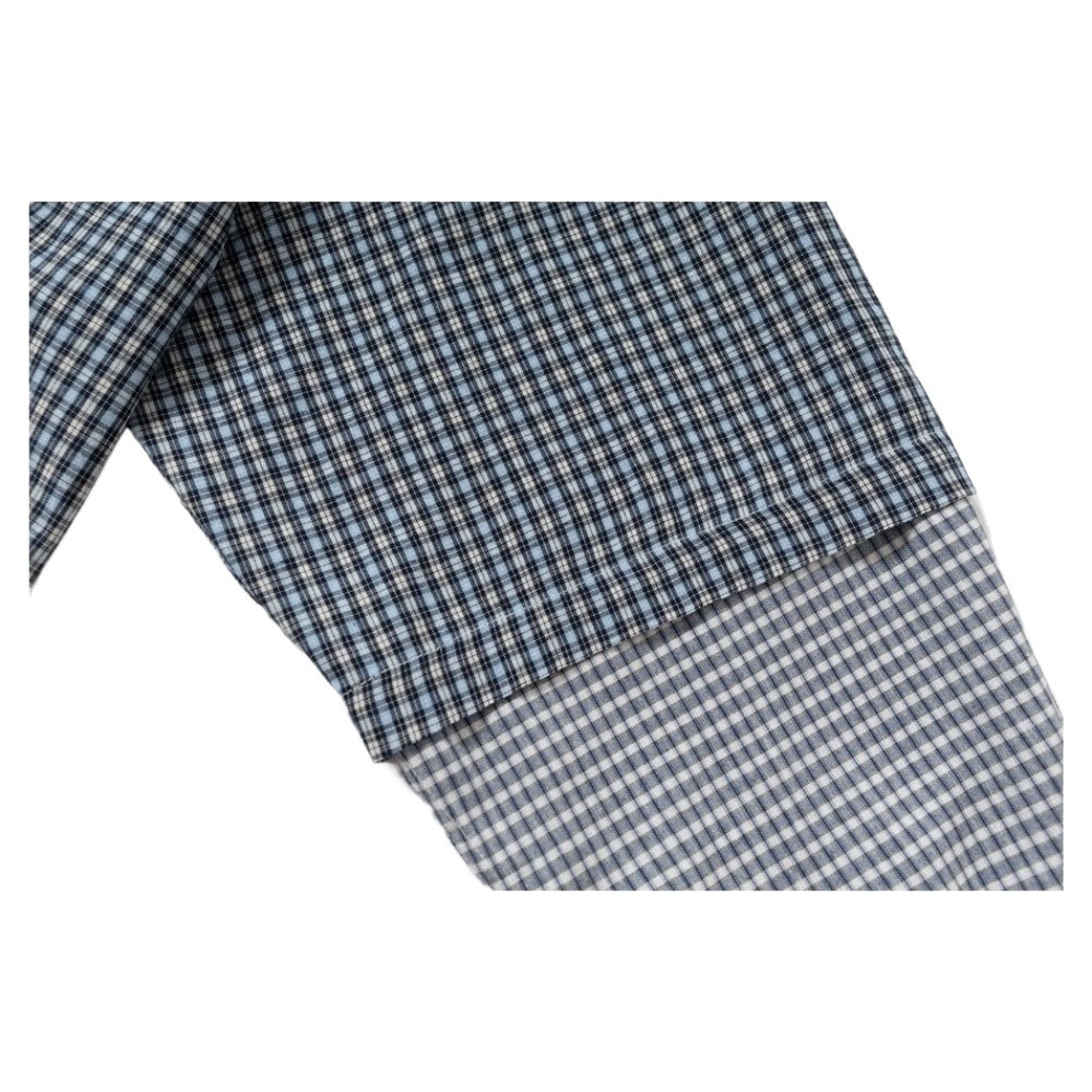 Fake Two Piece Deconstructed Plaid Shirt - Thrashink