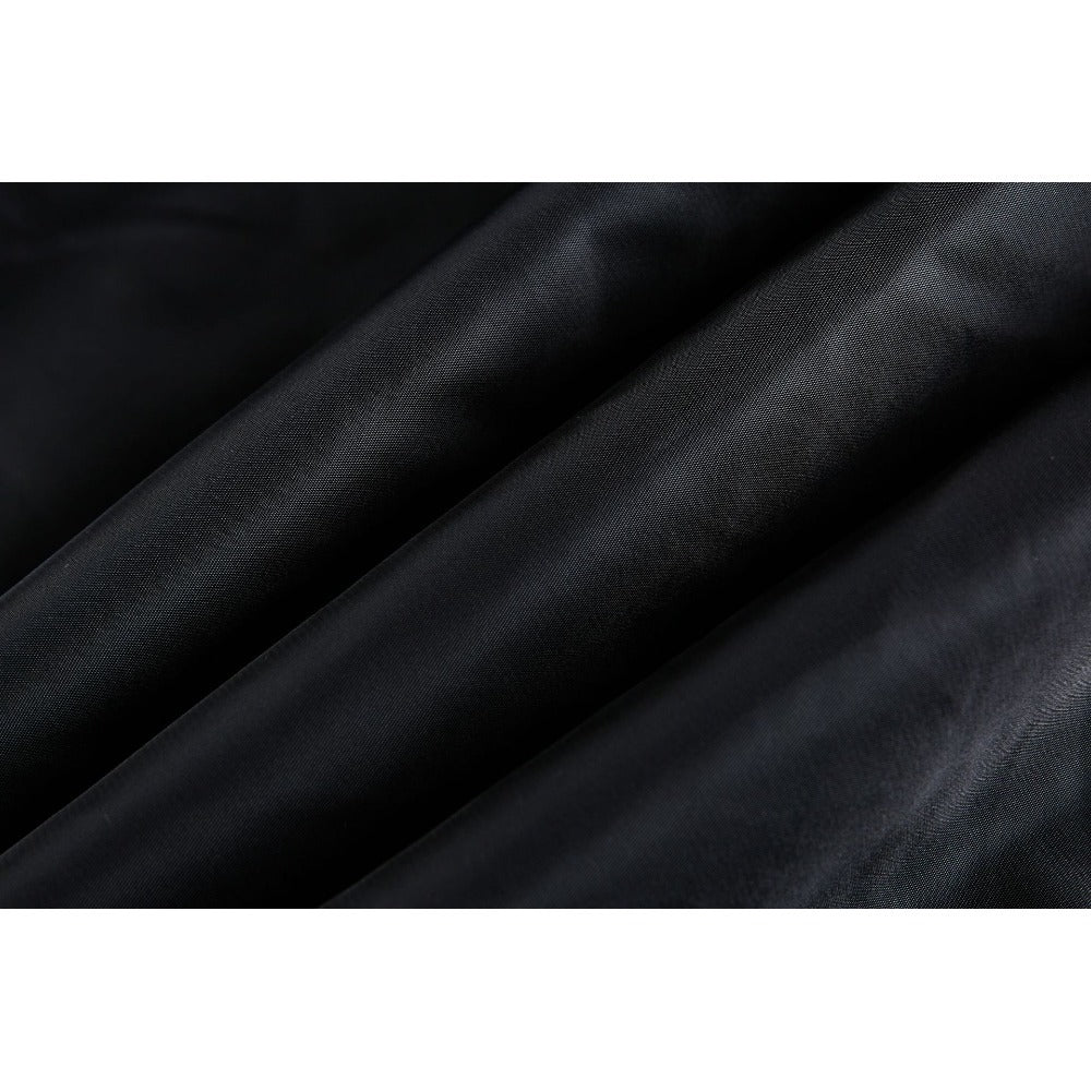 Faux Fur Trimmed Black Cotton Padded Jacket - Thrashink