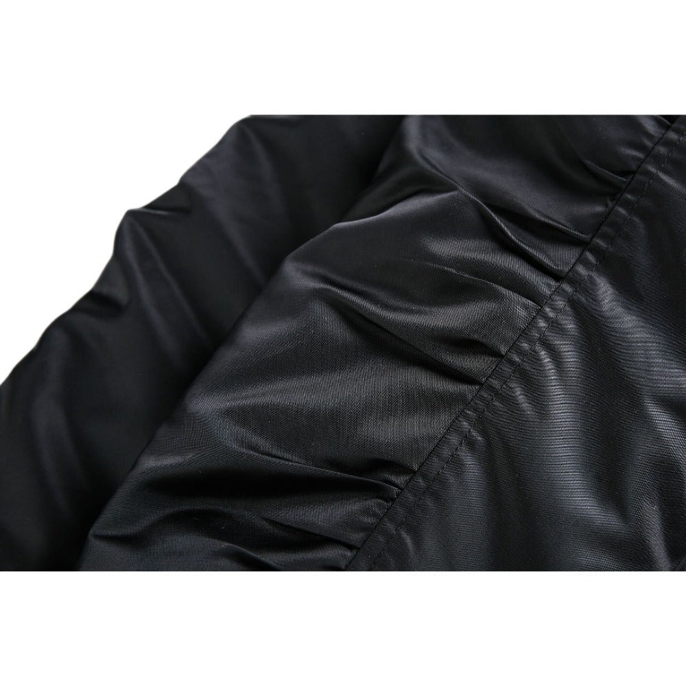 Faux Fur Trimmed Black Cotton Padded Jacket - Thrashink