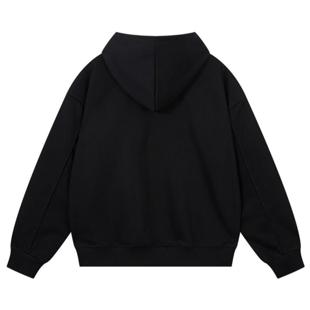 Fleece Cat Plush Applique Hoodie - Thrashink