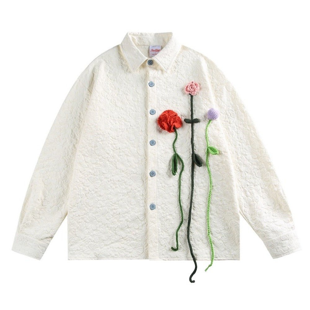 Flower Whisper Long Sleeve Shirt - Thrashink