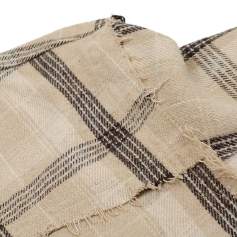 Fringed Plaid Western Shirt - Thrashink