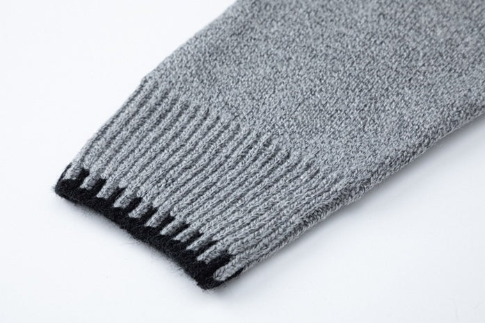 Funky Eye Embroidered Knitted Hoodie - Thrashink