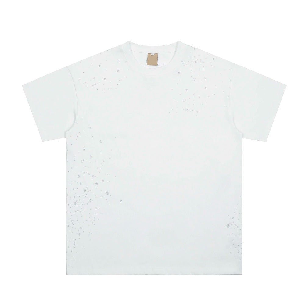 Galaxy Starry Rhinestone T-Shirt - Thrashink