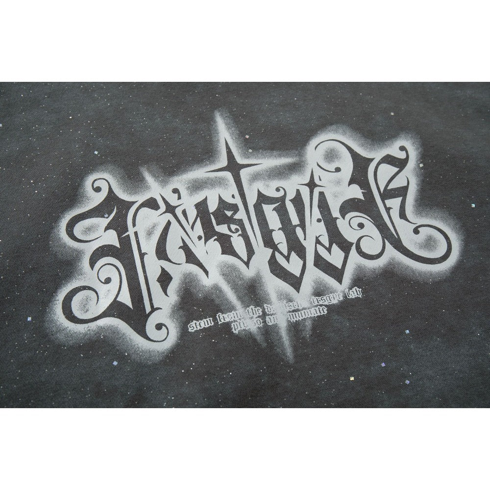 Gothic Cross Glitter Tie - Dye Hoodie - Thrashink
