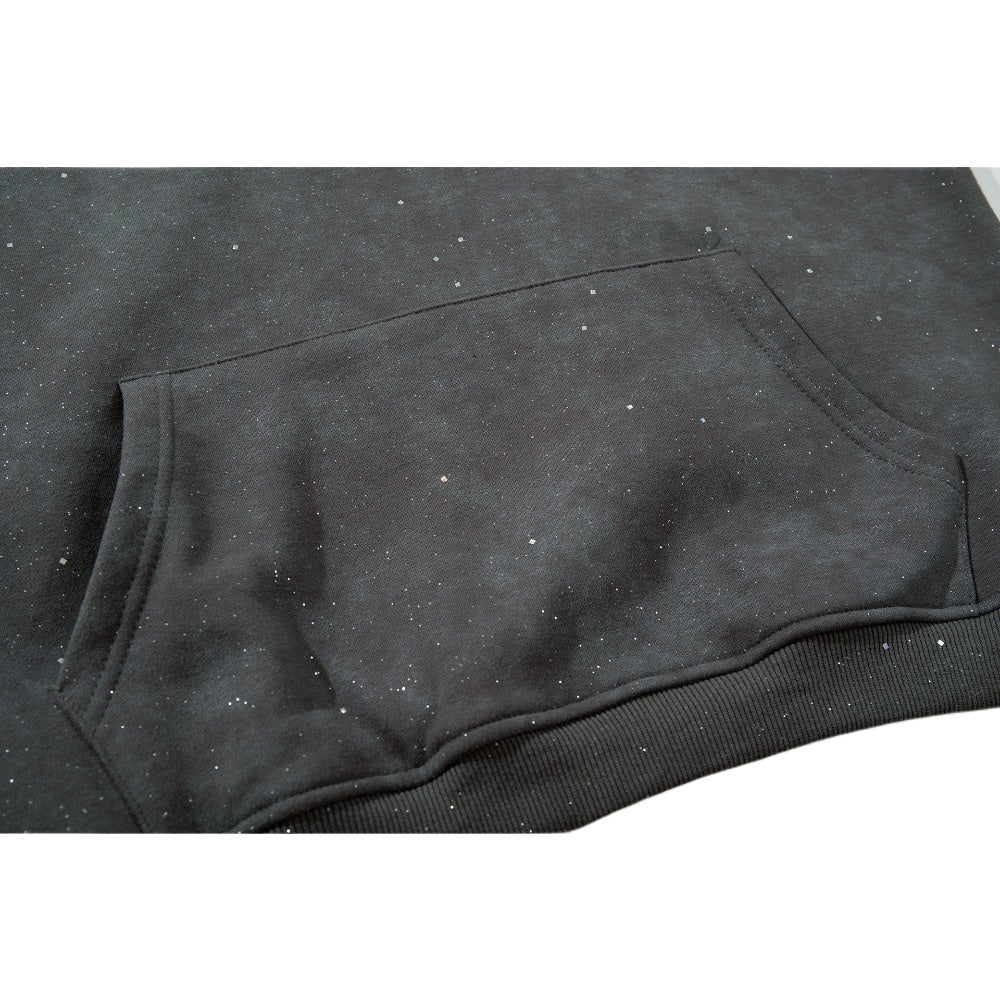 Gothic Cross Glitter Tie - Dye Hoodie - Thrashink