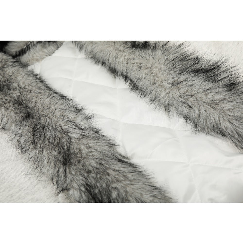 Gothic Faux Fur Lined Hooded Jacket - Thrashink