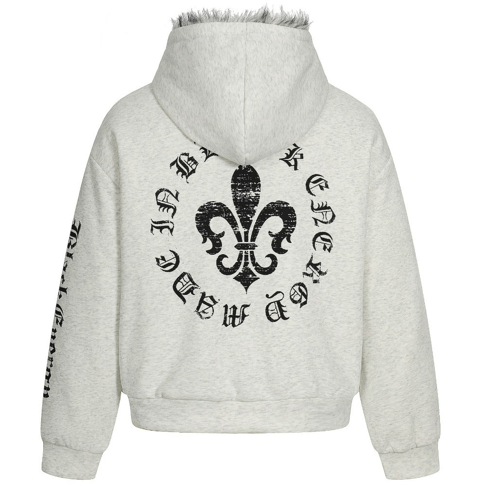 Gothic Faux Fur Lined Hooded Jacket - Thrashink