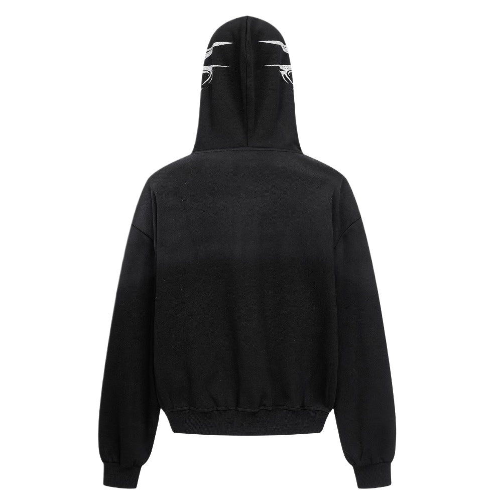 Gothic Style Graffiti Script Full - Zip Hoodie - Thrashink