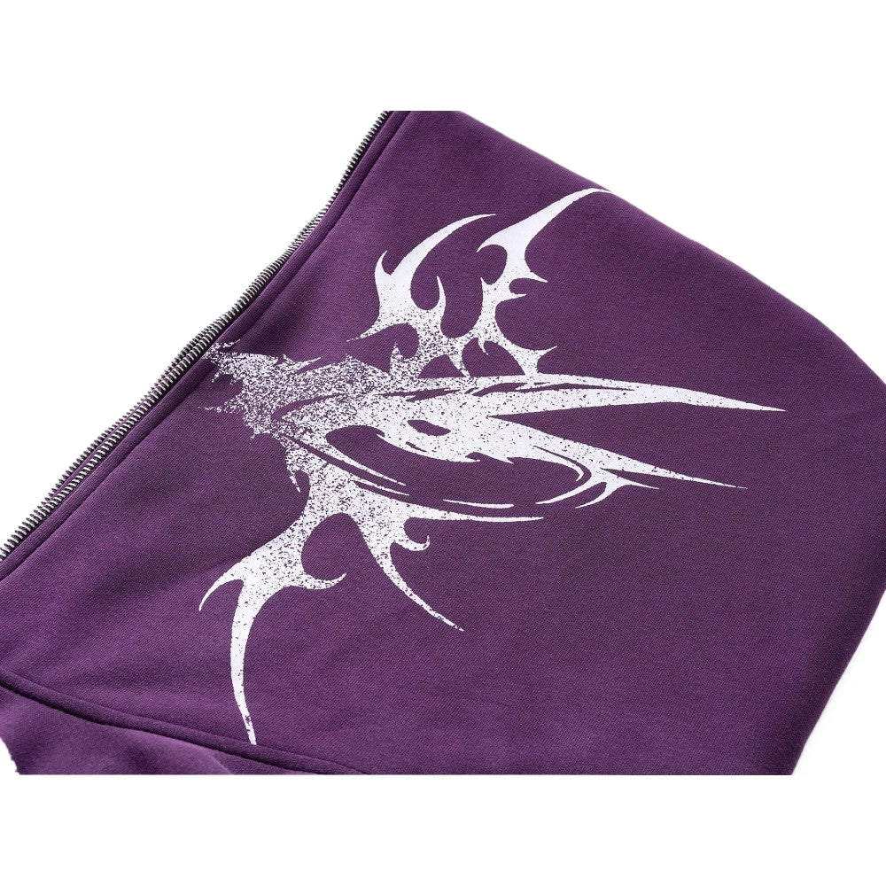 Gothic Style Graffiti Script Full - Zip Hoodie - Thrashink