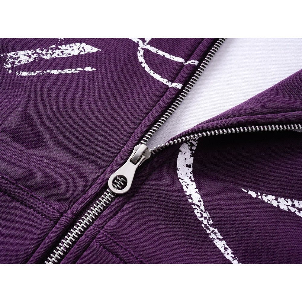 Gothic Style Graffiti Script Full - Zip Hoodie - Thrashink