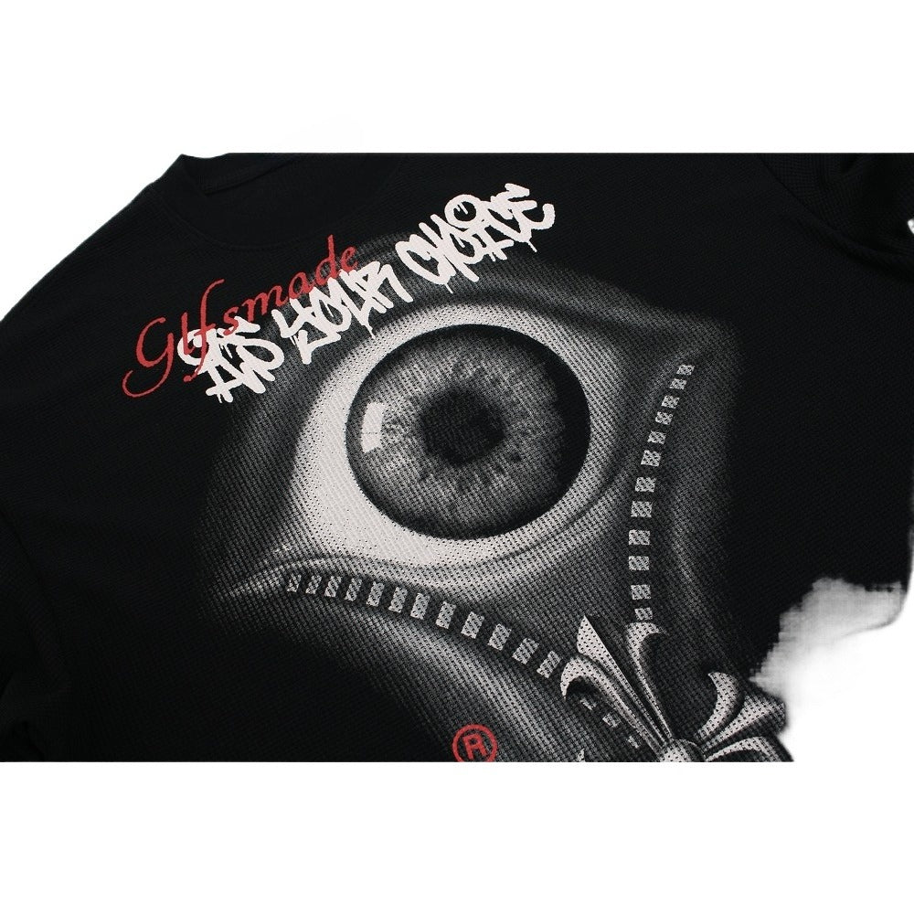 GothOculus Cross Long - sleeved T-Shirt - Thrashink