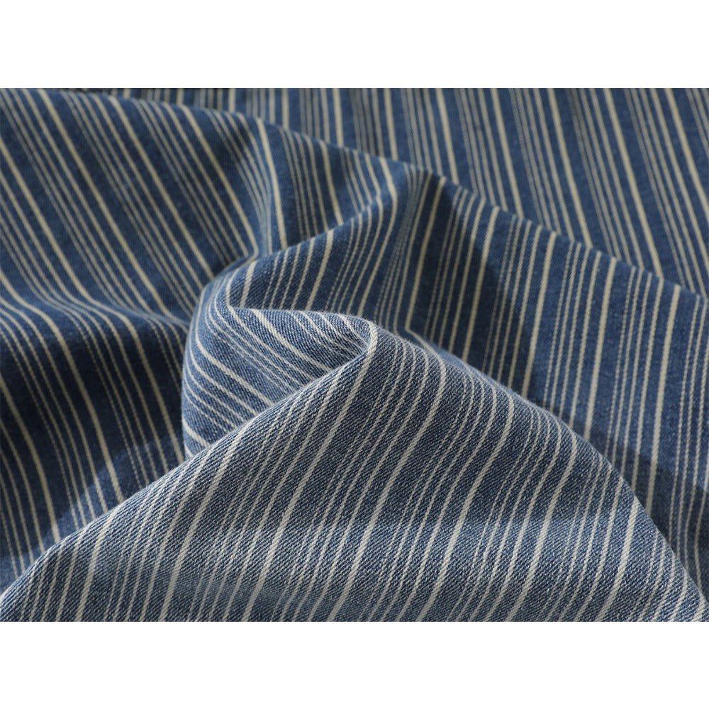 Gradient Frayed Edge Striped Shirt - Thrashink