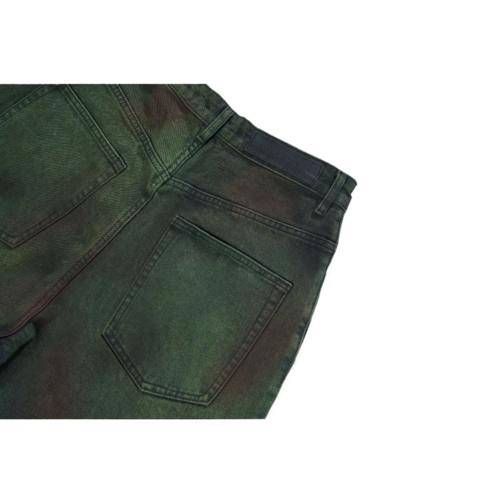 Gradient Green Wide - Leg Jeans - Thrashink