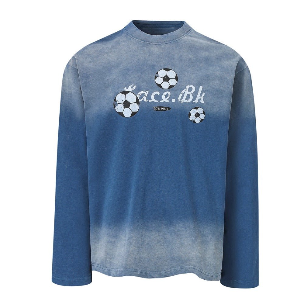 Gradient Soccer Long Sleeve T-Shirt - Thrashink