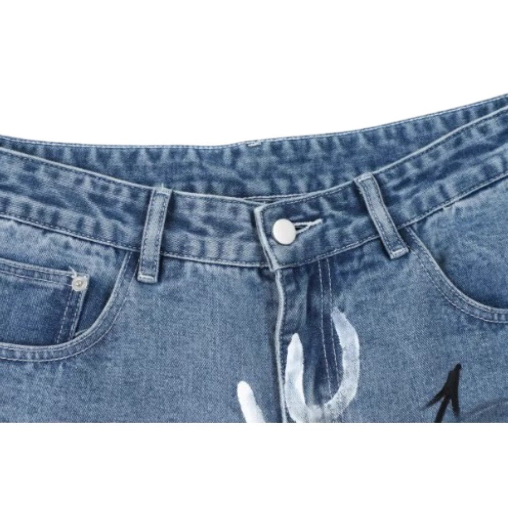 Graffiti Art Baggy Jeans - Thrashink