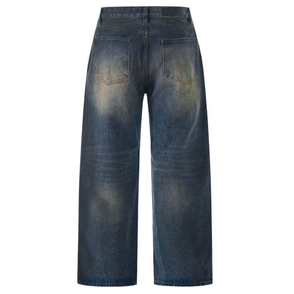 Graffiti & Distressed Rock Denim Jeans - Thrashink