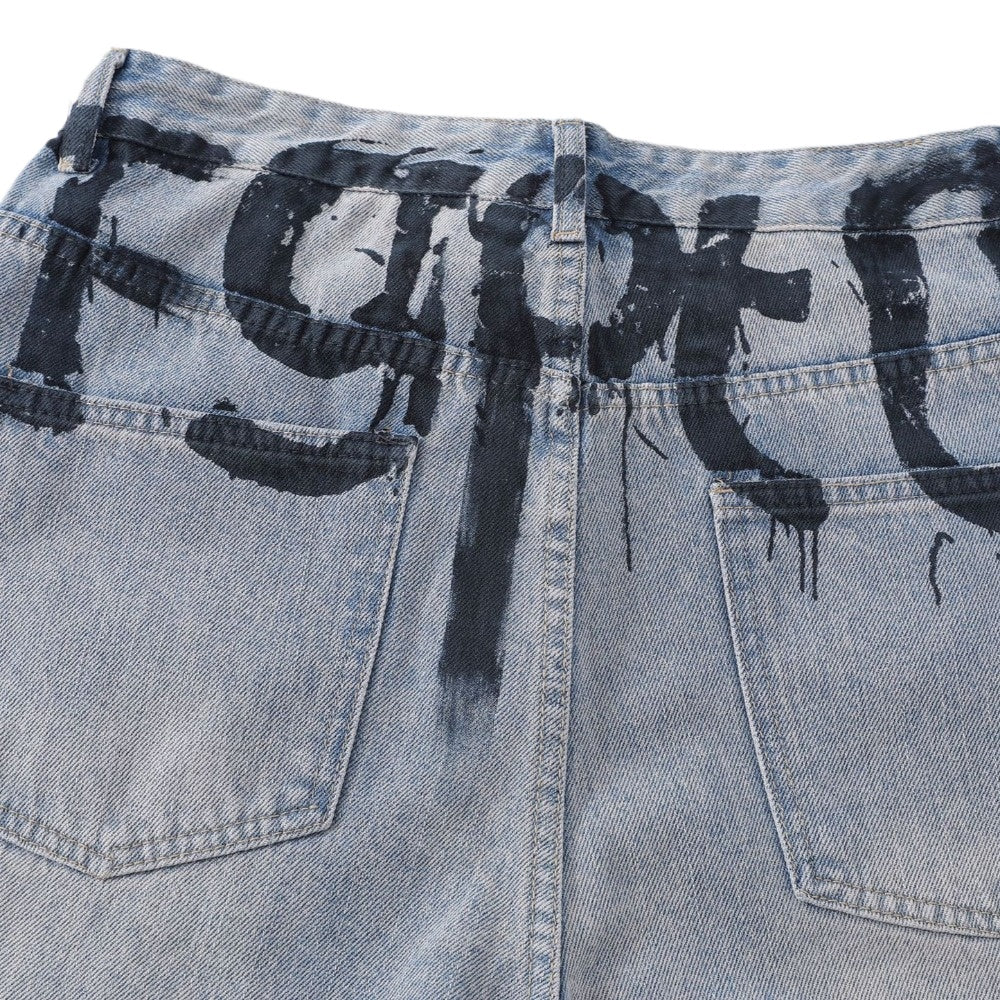 Graffiti Splash Denim Shorts - Thrashink