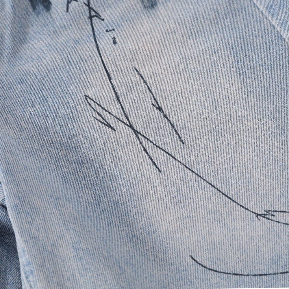 Graffiti Splash Denim Shorts - Thrashink