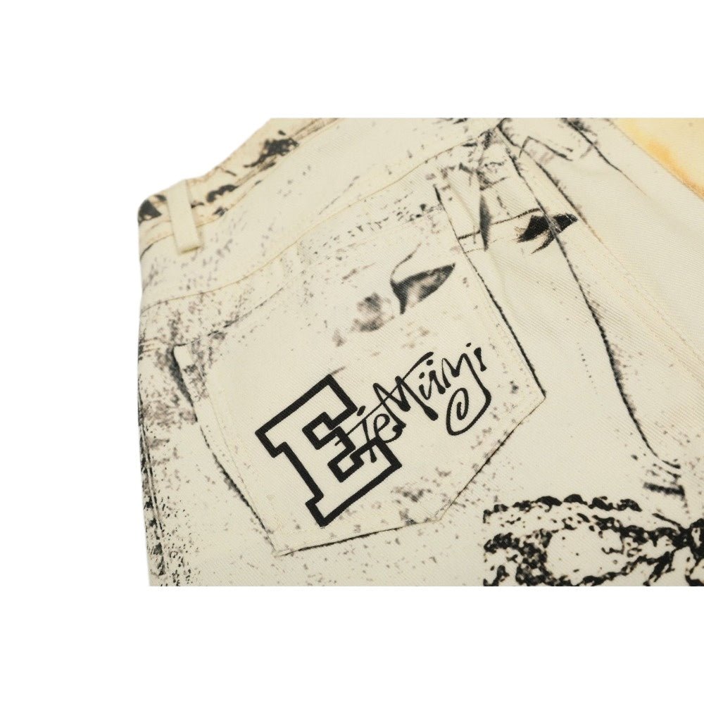 GraffitiVibe Patchwork Jeans - Thrashink
