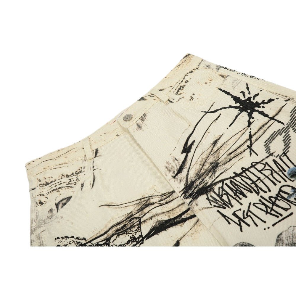 GraffitiVibe Patchwork Jeans - Thrashink
