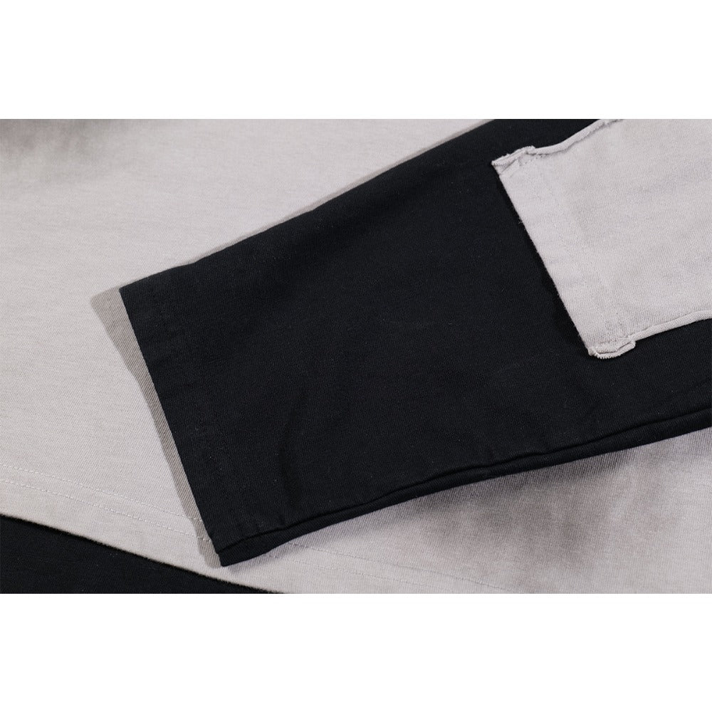 Graphic Print Contrast Sweatshirt - Thrashink