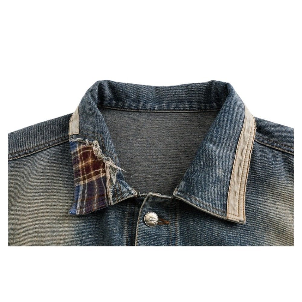 High Street Distressed Raw Edge Jacket - Thrashink
