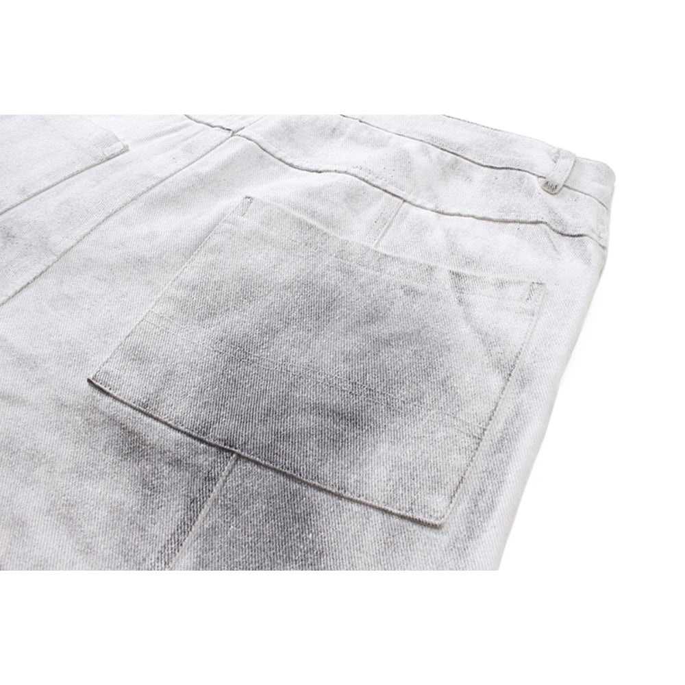 High Street Double Waistband Washed Jeans - Thrashink