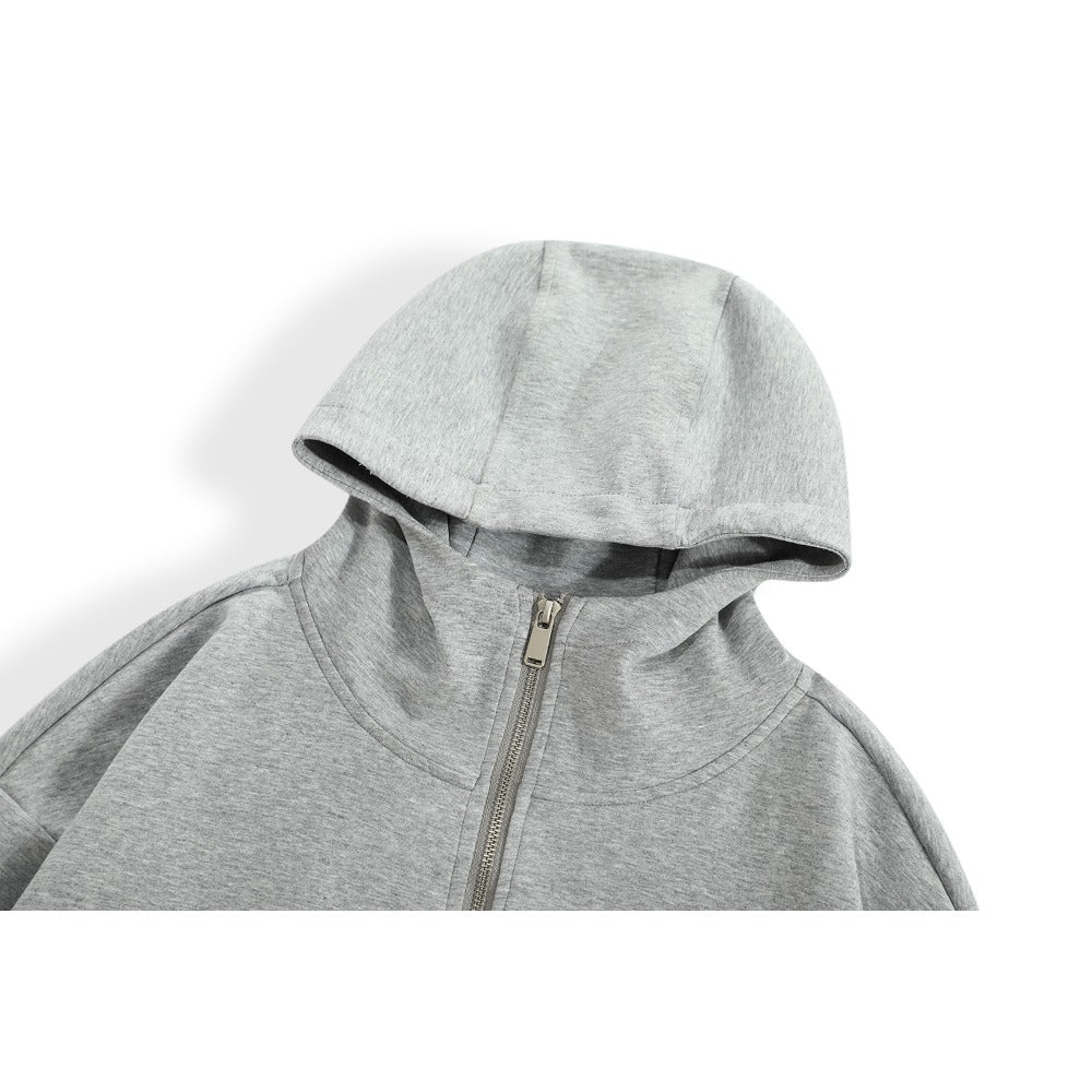 Hooded Full - Zip Sweatshirt Jacket - Thrashink