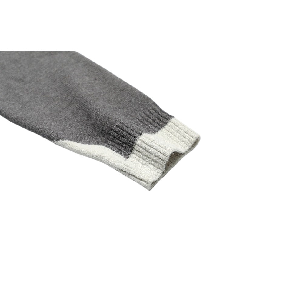 Knitted Polo Collar Fake Two - piece Shirt - Thrashink