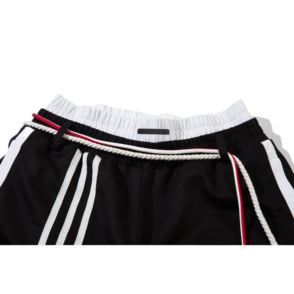 Lace - up Three - bar Sports Sweatpants - Thrashink