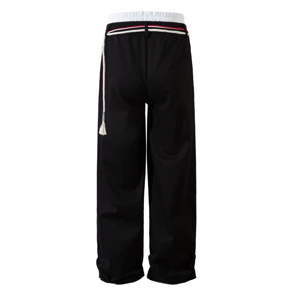 Lace - up Three - bar Sports Sweatpants - Thrashink