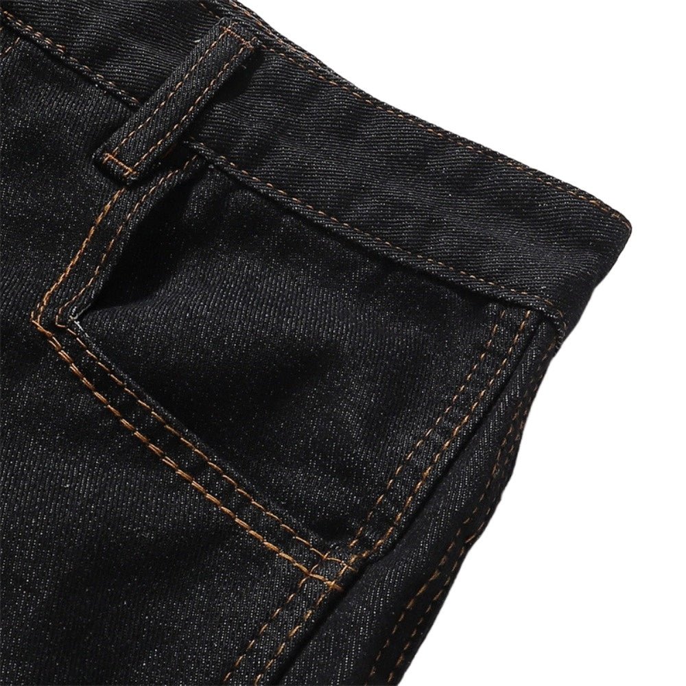Large Pocket Checkered Denim Capri Pants - Thrashink