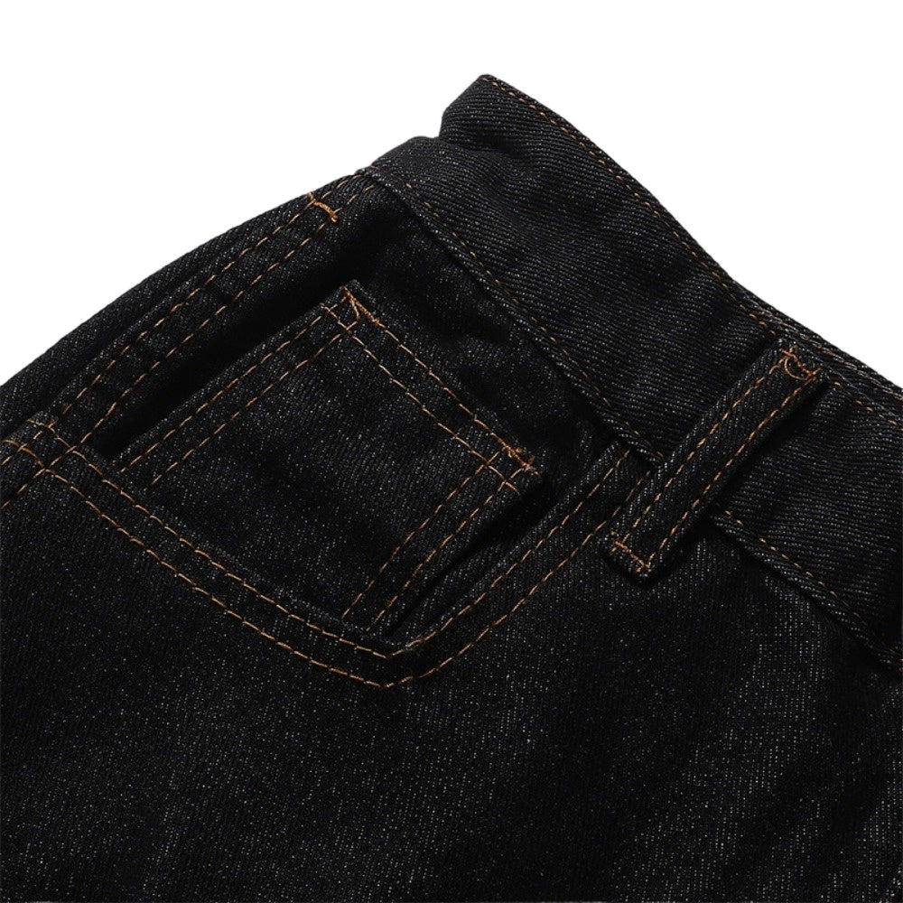 Large Pocket Checkered Denim Capri Pants - Thrashink