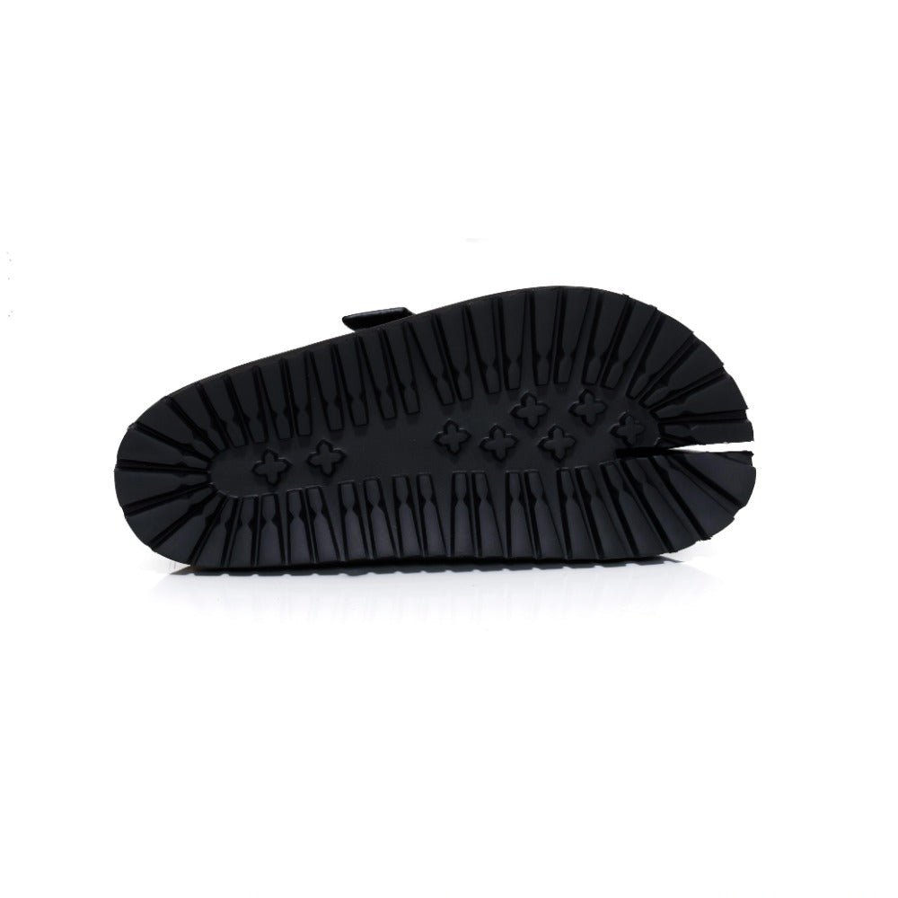 Leather Backless Tabi Shoes - Thrashink