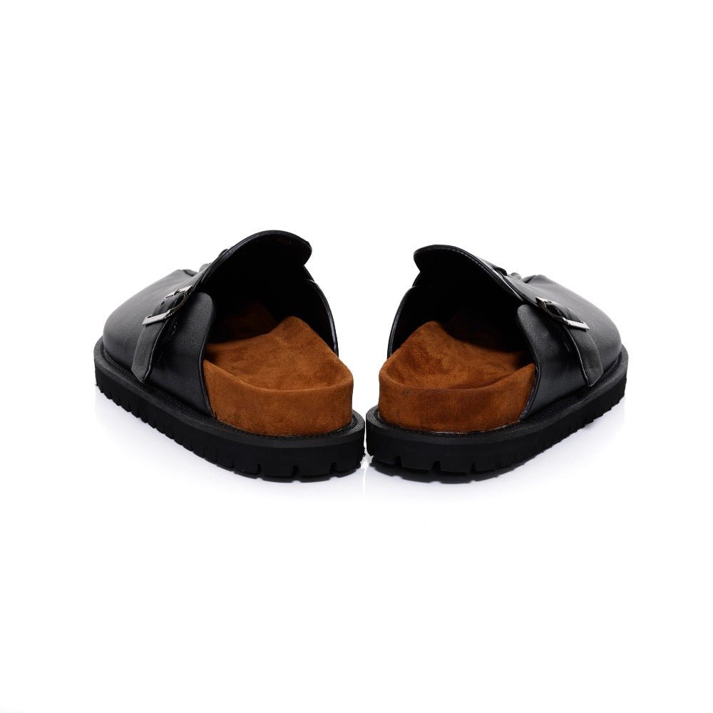 Leather Backless Tabi Shoes - Thrashink