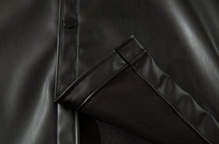 Leather Short Sleeve Shirt - Thrashink