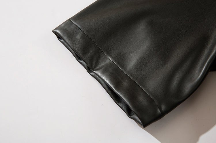 Leather Short Sleeve Shirt - Thrashink