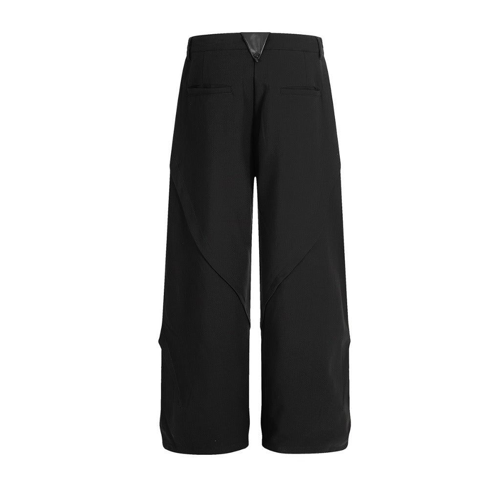 Leather - Trimmed Suit Pants - Thrashink