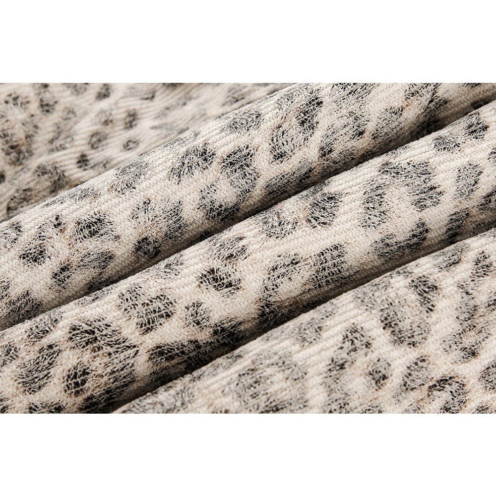 Leopard Print Faux Fur Collar Bomber Jacket - Thrashink