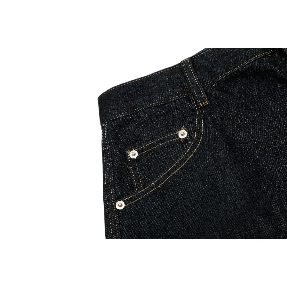 Leopard - printed Patchwork Baggy Jeans - Thrashink