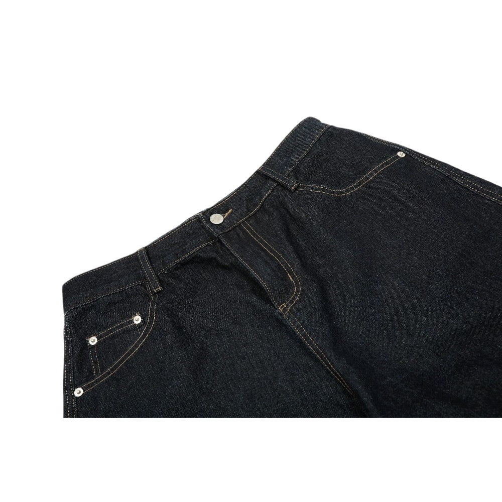 Leopard - printed Patchwork Baggy Jeans - Thrashink