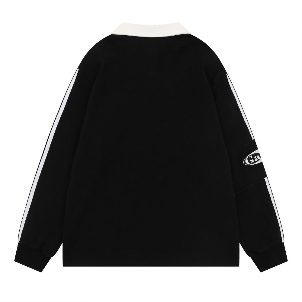 Letter Embroidered Loose Casual Sweatshirt - Thrashink