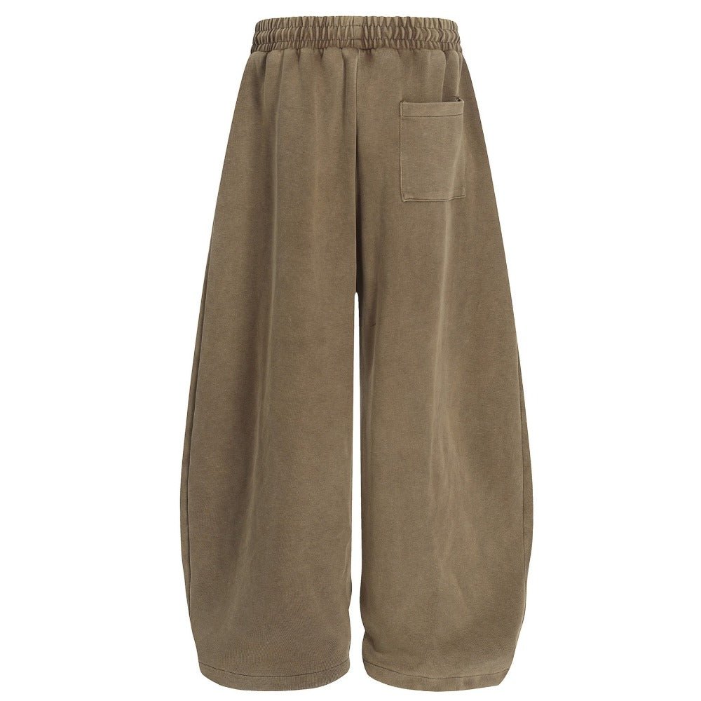 Letter Graffiti Washed Casual Sweatpants - Thrashink