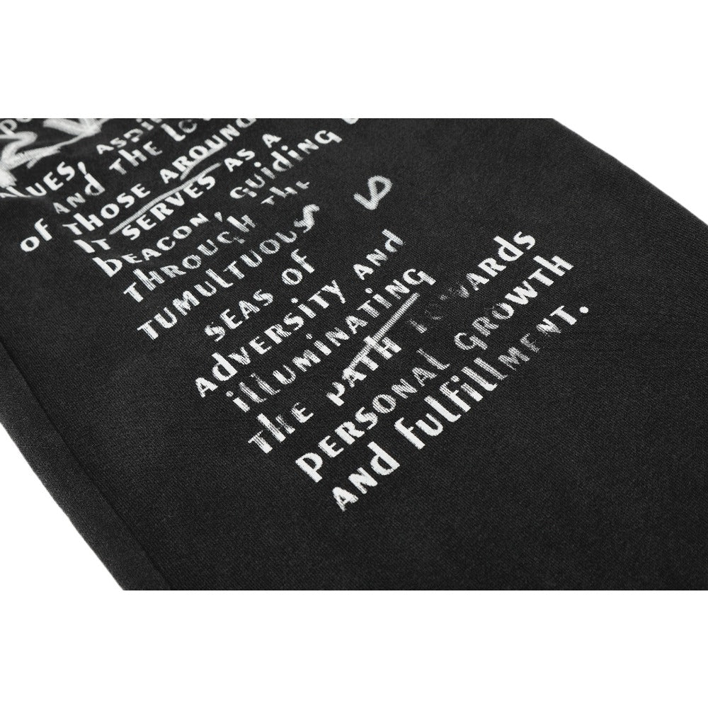 Letter Graffiti Washed Casual Sweatpants - Thrashink