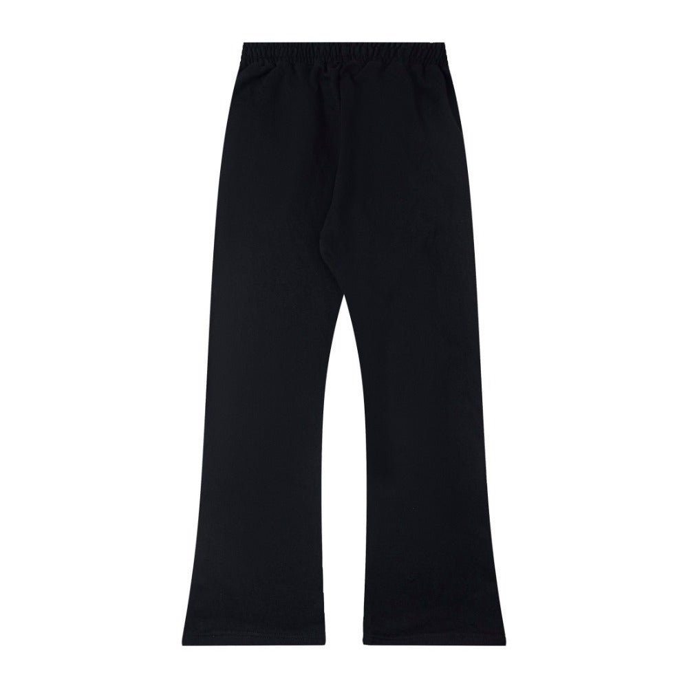 Letter Print Beaded Casual Trousers - Thrashink