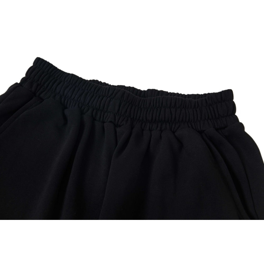 Letter Print Beaded Casual Trousers - Thrashink