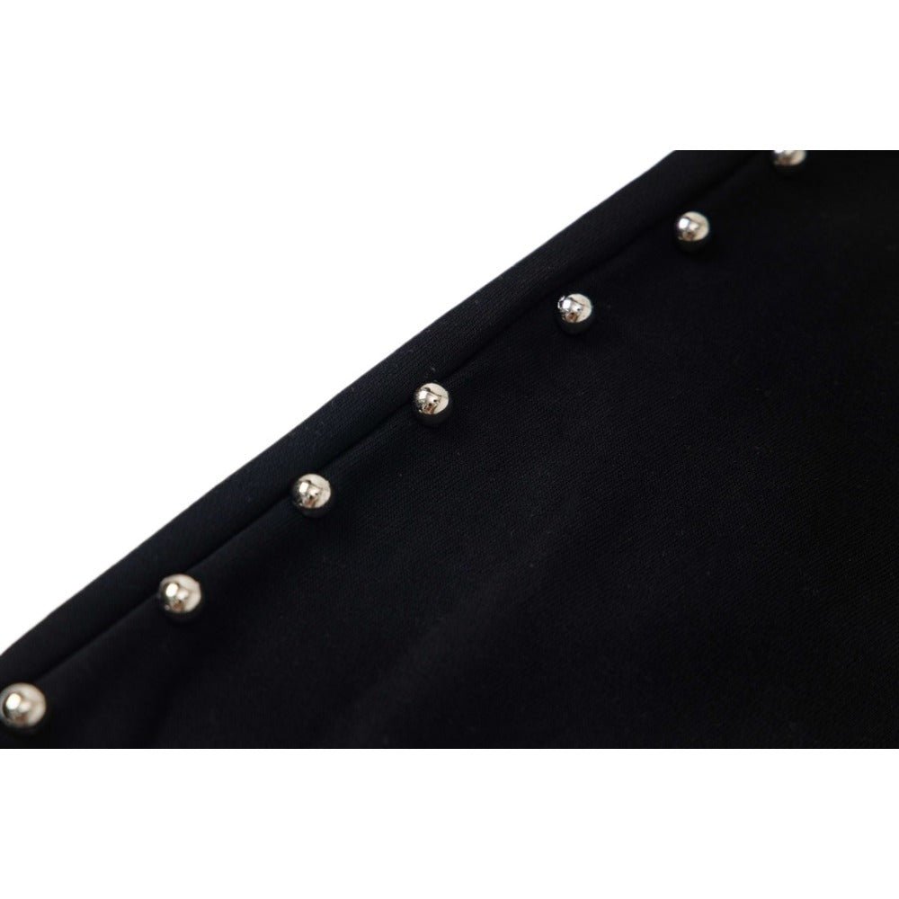 Letter Print Beaded Casual Trousers - Thrashink